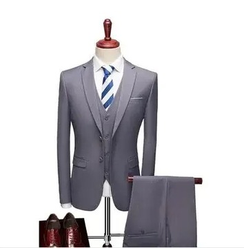 Garnitur męski Mężczyźni Slim Fit biznes garnitury casualowe trzyczęściowy