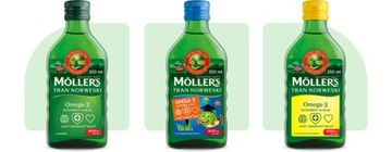 2x Möller's TRAN NORWESKi jabłkowy 250ml ODPORNOŚĆ wit. D3 A i E omega-3