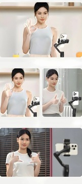 3-осевой подвес и кронштейн для телефона Hohem iSteady V3 Black со светодиодной лампой