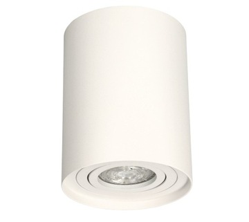 Lampa sufitowa HARYS O natynkowa oprawa punktowa TUBA okrągła GU10 biały MK