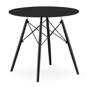 STÓŁ salon okrągły DSW JADANIA pokój 80x75 czarny