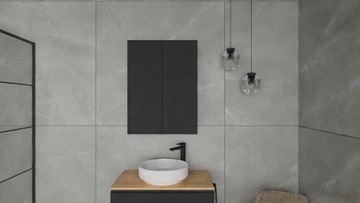 Szafka łazienkowa wisząca LAMINO 80x60 CZARNA