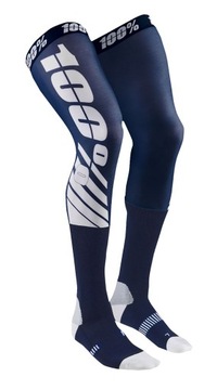SKARPETY MOTOCYKLOWE SPORTOWE 100% REV NAVY GRANATOWE DŁUGIE S/M
