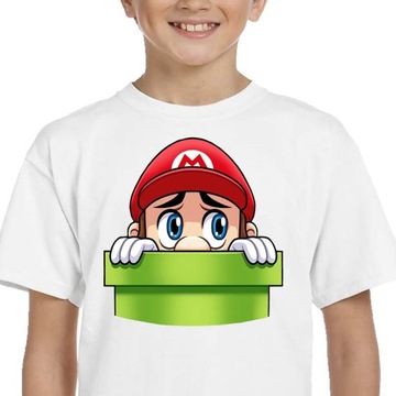 Śmieszna KOSZULKA SUPER MARIO BROS Jakość 116 3304