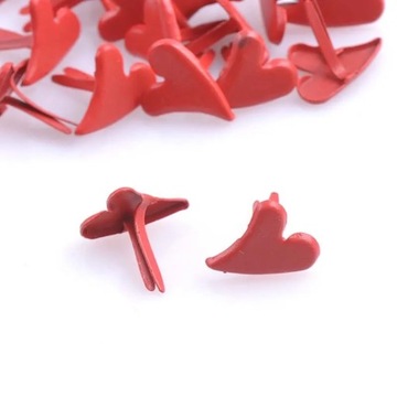 Хорошее качество 50 шт., красная швейная фабрика, модная заклепка в форме сердца, шпилька