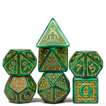 MAGIA DRUIDA ZESTAW 7 KOŚCI KOSTEK RPG