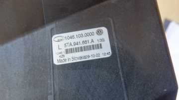 HALOGEN LEVÝ PŘEDNÍ 5TA941661A VW TOURAN II