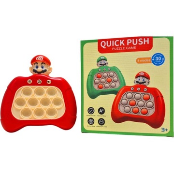 POP IT SUPER MARIO КОНСОЛЬНАЯ АНТИСТРЕССОВАЯ ЭЛЕКТРОННАЯ ИГРА 30 УРОВНЕЙ -