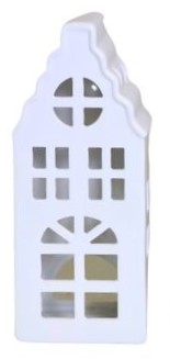 DOMEK DOM CERAMICZNY LED ŚWIECZNIK LAMPION FIGURKA CERAMICZNA NA PREZENT L