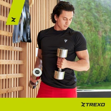 Hantle chromowane TREXO 2x8 kg srebrny 8 kg STALOWE WSZECHSTRONNE KOMAKTOWE