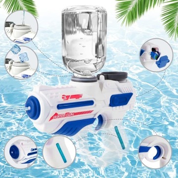 ДЕТСКИЙ ЭЛЕКТРИЧЕСКИЙ ВОДЯНОЙ ПИСТОЛЕТ, ДАЛЬНОСТЬ 12 м, ЗАРЯДКА от USB
