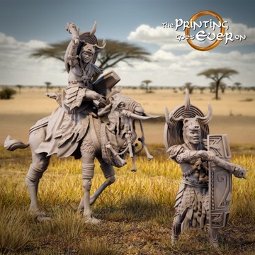 Tribal Warleader On Foot and Mounted x2 The Printi