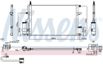 CHLADIČ KLIMATIZACE VOLVO C70 98- 2.0 T S60 00