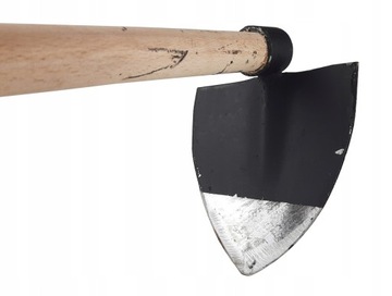 Motyka haczka kuta ogrodowa duża sercowa z trzonem zestaw 3 sztuki