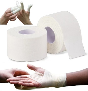 TEJP SZTYWNY SPORTOWY PLASTER DO TAPINGU TAPE TEJPY NA PALCE BIAŁY 2,5cm10m