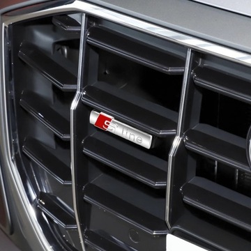 Значок S LINE EMBLEM MATT BLACK AUDI решетка + крыло 3 шт. НАБОР