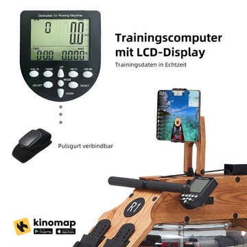 JASPORT R1, Водный гребной тренажер для дома из массива дерева (ясень)