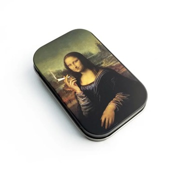 Hand-rolled Cigarette Box Men's Portable Gifts Case Tinplate Flip Lid Tobac