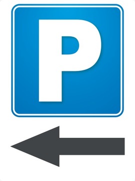 Указатель направления ПАРКОВКА СЛЕВА 30х40