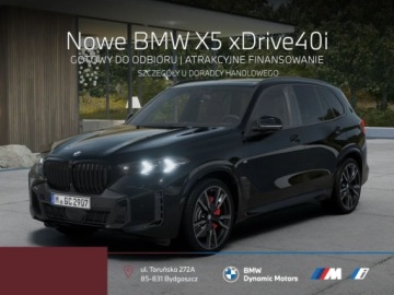 BMW X5 G05 SUV Facelifting 3.0 40i 381KM 2026 BMW X5 xDrive40i 381 KM mHEV - Gotowy do Odbioru - Pakiet M Pro - Hak 3.0