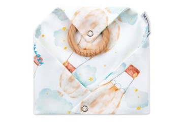 ШАРФ BOCIOLAND, НАГРУДНИК, ДЕРЕВЯННЫЙ ПРОРЕЗЫВАТЕЛЬ, ШАРИКИ