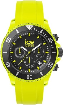 Ice-Watch ICE chrono męski zegarek chrono z silikonowym paskiem żółty neon