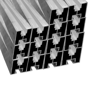 PROFIL MONTAŻOWY PV SZYNA ALUMINIOWA SZEŚCIOKĄTNA 40x40 2200mm 2,20m x14