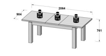 Раздвижной стол LENNOX NEW ALCT44, FORTE, БЕСПЛАТНО, 24 ЧАСА