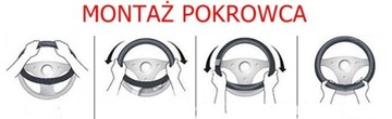 Ford Fiesta Focus Mondeo Kuga CMAX na kierownice czarno czerwony PREMIUM