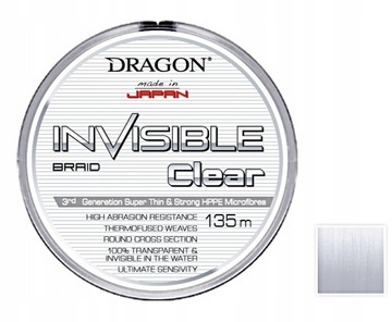 Plecionka DRAGON Invisible CLEAR - Momoi 135m 0,10