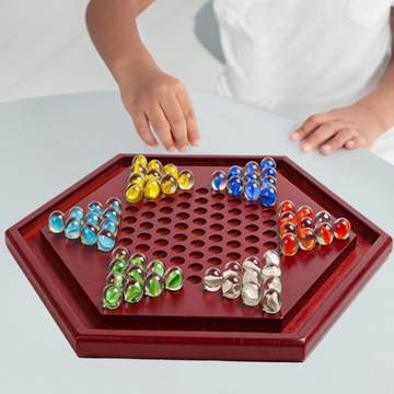 Многопользовательская игра ручной работы «Китайские шашки» для игроков старше 6 лет с прозрачными шарами