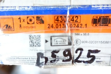 ПЕРЕДНИЕ ДИСКИ VOLVO XC90 II XC60 II 366MM 31400569 ATE 24.0130-0242.1