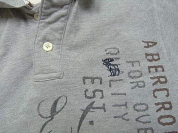 Abercrombie&Fitch Muscle A&F szar męska bawełniana koszulka polo polówka XL