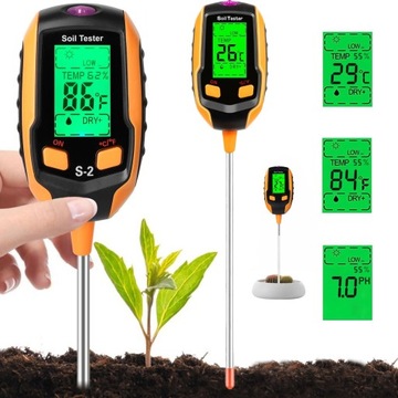 Lcd skaitiklis drėgmė dirvožemio dirvožemio rūgščių matuoklis dirvožemio testeris skaitiklis ph žemės