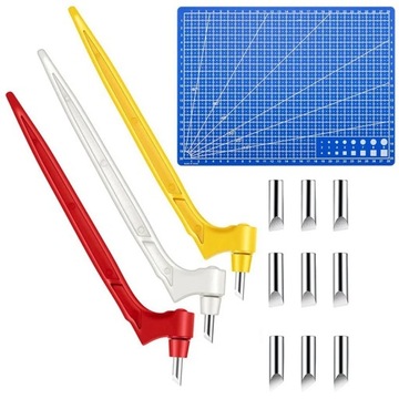 360 Rotating Craft Cutting Tools ,3Pcs Tools With 9Pcs Replacement Blade An