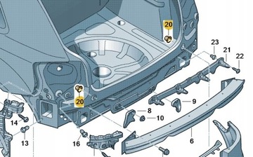 НОВАЯ ОРИГИНАЛЬНАЯ ГАЙКА C KOLNIERZEM M6 VAG  фото 3