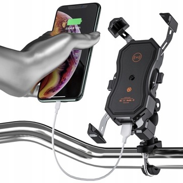 МОТОЦИКЛОВЫЙ ДЕРЖАТЕЛЬ ДЛЯ ИНДУКТИВНОГО ТЕЛЕФОНА С ЗАРЯДНЫМ ЗАРЯДКОМ