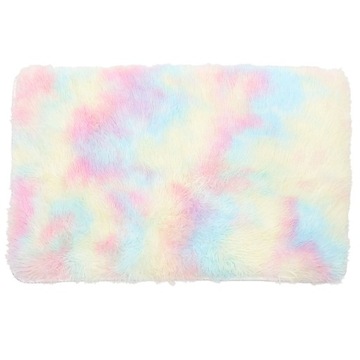 Gradientowy dywanik typu tie-dye Shaggy Mata do zabawy Fluffy