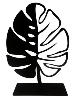MONster LEAF БОЛЬШОЙ ДЕКОРАТОР МЕТАЛЛИЧЕСКАЯ ПОДСТАВКА УКРАШЕНИЕ С ЧЕРНЫМ ОСНОВАНИЕМ LOFT