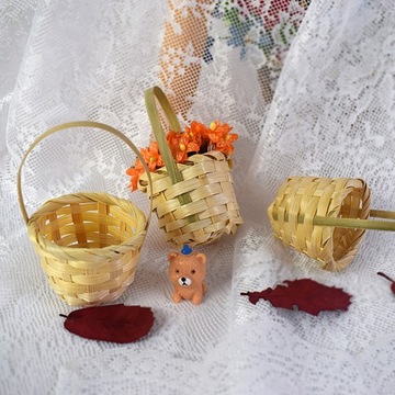 ДЕКОР МИНИ-КОРЗИН ИЗ РОТАНГА 10 ШТ.