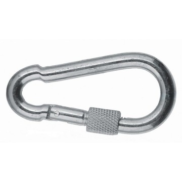 Karabińczyk z zabezpieczeniem 6 mm