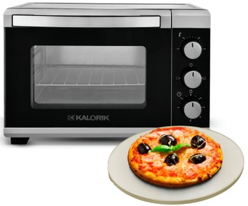 Mini PIEKARNIK Elektryczny 19L 1280W GRILL PODWÓJNA SZYBKA +KAMIEŃ DO PIZZY