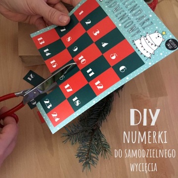 Kalendarz ADWENTOWY torebki kreatywny EKO zestaw