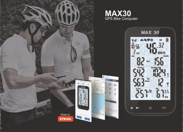 Велосипедный компьютер GPS ANT Измерение мощности ЧСС Беспроводной Shanren MAX30