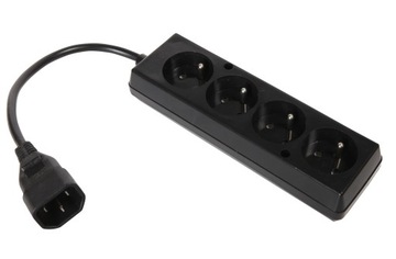 Adapter Przejściówka UPS wtyk IEC C14 - 4 gniazda