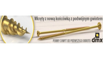 Шурупы столярные по дереву 10х160 TORX С ШАЙБОЙ ГОЛОВКОЙ DMX 50шт.