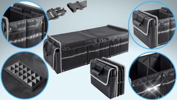 ORGANIZER TORBA DO BAGAŻNIKA SKŁADANA POJEMNA MOCNE RZEPY SZTYWNA JAKOŚĆ XL