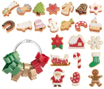 ZESTAW FOREMKI DO CIASTEK PIERNIKÓW ŚWIĘTA x22 SZT