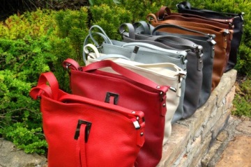 Итальянская кожаная сумка, экрю, экри, бежевый, кремовый