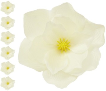 6x MAGNOLIA GŁÓWKA WYROBOWA MAGNOLIE SZTUCZNE KWIATY GŁÓWKI